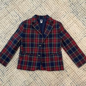 Janie and Jack Christmas Plaid Blazer